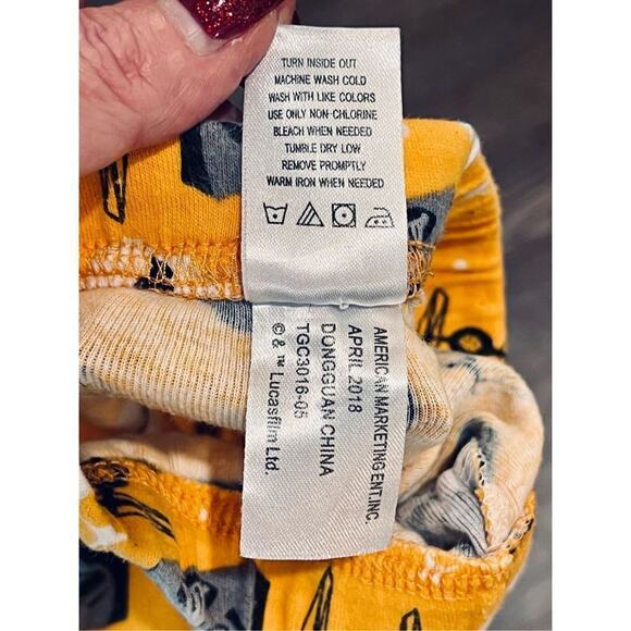 Lucas Film Star Wars Darth Vader Yellow Black Pajama Pants 18 months Loungewear - Picture 3 of 5